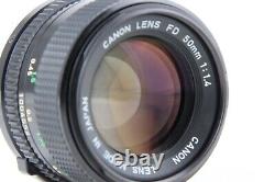 NEAR MINT CANON AE-1 Black 35mm Film Camera NEW FD NFD 50mm f/1.4 Lens JAPAN