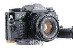 NEAR MINT CANON AE-1 Program 35mm film Camera + NEW FD NFD 50mm f/1.8 Lens