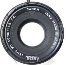 NEAR MINT Canon AE-1 35mm Film Camera FD 50mm f/1.8 S. C. SC Lens From JAPAN