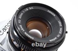 NEAR MINT? Canon AE-1 35mm SLR Film Camera FD 50mm f/1.8 S. C SC Lens Japan