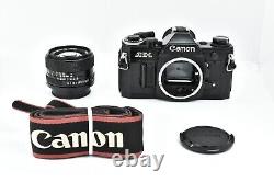 NEAR MINT Canon AE-1 35mm film Camera Black Body NEW FD 50mm f1.4 Lens From JP