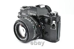 NEAR MINT Canon AE-1 35mm film Camera Black Body NEW FD 50mm f1.4 Lens From JP