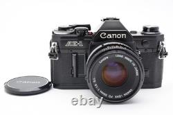NEAR MINT Canon AE-1 Black 35mm Film Camera FD 50mm F/1.8 S. C Lens Japan