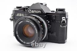 NEAR MINT Canon AE-1 Black 35mm Film Camera FD 50mm F/1.8 S. C Lens Japan