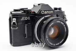NEAR MINT Canon AE-1 Black 35mm Film Camera FD 50mm F/1.8 S. C Lens Japan