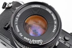 NEAR MINT Canon AE-1 Black 35mm Film Camera FD 50mm F/1.8 S. C Lens Japan