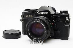NEAR MINT Canon AE-1 Black 35mm Film Camera New FD 50mm f1.4 Lens From Japan