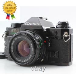 NEAR MINT? Canon AE-1 Program A2 Black SLR New FD NFD 50mm F/1.8 From JAPAN