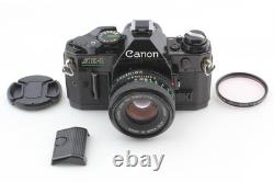 NEAR MINT? Canon AE-1 Program A2 Black SLR New FD NFD 50mm F/1.8 From JAPAN