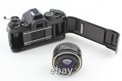 NEAR MINT? Canon AE-1 Program A2 Black SLR New FD NFD 50mm F/1.8 From JAPAN