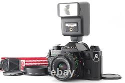 NEAR MINT Canon AE-1 Program Black Film Camera FD 28mm f2.8 Lens From JAPAN
