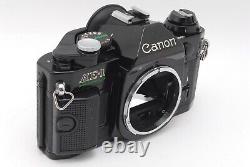 NEAR MINT Canon AE-1 Program Black Film Camera FD 28mm f2.8 Lens From JAPAN