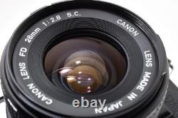 NEAR MINT Canon AE-1 Silver 35mm Film Camera FD 28mm F/2.8 Lens From Japan