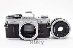 NEAR MINT Canon AE-1 Silver 35mm Film Camera FD 28mm F/2.8 Lens From Japan