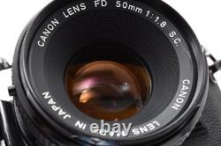 NEAR MINT Canon AE-1 Silver 35mm Film Camera FD 50mm F/1.8 S. C. SC Lens Japan