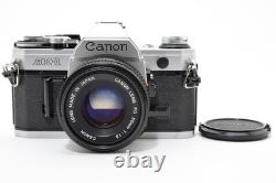 NEAR MINT Canon AE-1 Silver 35mm Film Camera New FD NFD 50mm F/1.8 Lens Japan