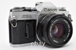 NEAR MINT Canon AE-1 Silver 35mm Film Camera New FD NFD 50mm F/1.8 Lens Japan