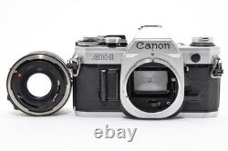 NEAR MINT Canon AE-1 Silver 35mm Film Camera New FD NFD 50mm F/1.8 Lens Japan