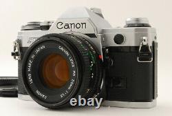 NEAR MINT Canon AE-1 Silver 35mm SLR Film Camera + New FD 50mm f1.8 Lens JAPAN