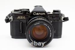 NEAR MINT? Canon AE-1 black Film Camera SLR FD 50mm f/1.4 S. S. C SSC Japan