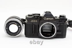 NEAR MINT? Canon AE-1 black Film Camera SLR FD 50mm f/1.4 S. S. C SSC Japan