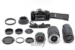 NEAR MINT Canon AL-1 SLR Film Camera Black withCanon Zoom Lens Set From Japan