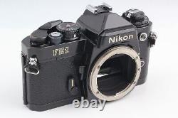 NEAR MINT- Nikon FE2 Black 35mm SLR Film Camera 55mm f/3.5 Ai Lens from JAPAN