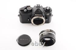 NEAR MINT- Nikon FE Black 35mm SLR Film Camera + Ai 50mm f/1.8 Lens From JPN