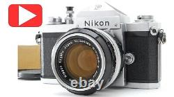 NEAR MINT Nikon F 35mm SLR Film Camera Silver Non Ai 50mm f1.4 Lens JAPAN