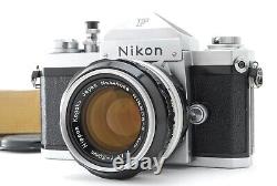 NEAR MINT Nikon F 35mm SLR Film Camera Silver Non Ai 50mm f1.4 Lens JAPAN