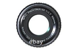 NEAR MINT Pentax MX Black 35mm SLR Film Camera SMC M 50mm f1.7 Lens From JAPAN