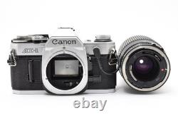 NEAR MINT withBag Canon AE-1 35mm Film Camera Zoom FD 75-200mm F/4.5 Lens Japan