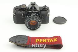NEAR MINT with Strap? Pentax MX Black SLR Film Camera SMC M 50mm f/1.7 Lens Japan