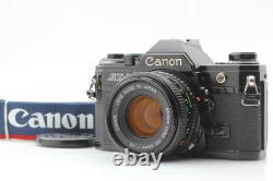 N MINT Canon AE-1 Black 35mm Film Camera SLR New FD 50mm f1.8 Lens From JAPAN