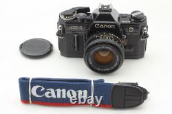 N MINT Canon AE-1 Black 35mm Film Camera SLR New FD 50mm f1.8 Lens From JAPAN
