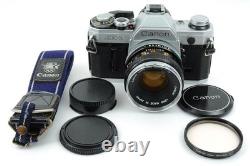 N MINT Canon AE-1 silver 35mm Film Camera FD 50mm f/1.8 Lens From JAPAN 1606