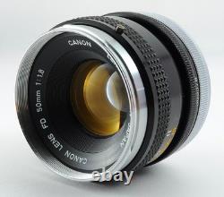 N MINT Canon AE-1 silver 35mm Film Camera FD 50mm f/1.8 Lens From JAPAN 1606