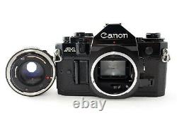 N. MINT Canon A-1 Black Film Camera 35mm SLR New FD 50mm F1.4 Lens JAPAN 745572