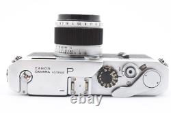N MINT Canon P Rangefinder 50mm f/1.8 Lens 35mm Film Camera LTM L39 From JAPAN