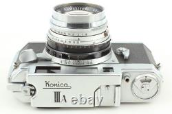 N MINT Konica IIIA III A Rangefinder Film Camera Hexanon 50mm f1.8 Lens JAPAN
