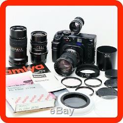 N-MINT MAMIYA 7 II Black 3 Lens SET 65mm 150mm 210mm Medium format film camera