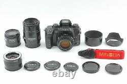 N MINT Minolta Maxxum Dynax Alpha 7? 7 a7 35mm SLR Film Camera 3 Lens Japan