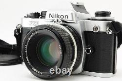 N MINT+++? Nikon FE2 35mm SLR Film Camera Silver Ai 50mm f/1.8 Lens From JAPAN