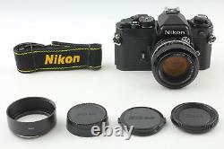 N MINT Nikon FE Black SLR 35mm Film Camera Ai 50mm f1.4 Lens withHood From JAPAN