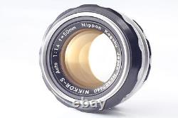N MINT Nikon F Eye Level Nikkor-S Auto 50mm f1.4 Film Camera & Lens From JAPAN