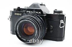 N MINT Pentax MX SLR 35mm Black Film Camera SMC Pentax-M 50mm f1.7 Lens JAPAN