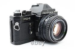 N MINT Pentax MX SLR 35mm Black Film Camera SMC Pentax-M 50mm f1.7 Lens JAPAN