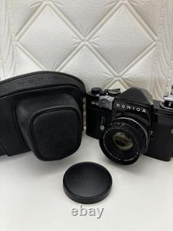 N. MINT in CASE? Konica FP Black Film Camera Hexanon 52mm F/1.8 Lens From JAPAN