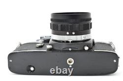N. MINT in CASE? Konica FP Black Film Camera Hexanon 52mm F/1.8 Lens From JAPAN