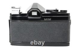 N. MINT in CASE? Konica FP Black Film Camera Hexanon 52mm F/1.8 Lens From JAPAN